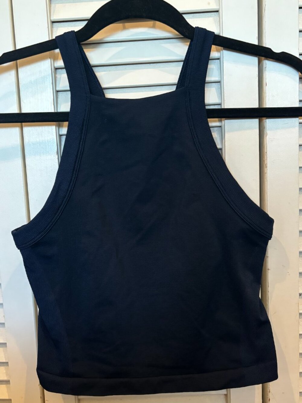 Lululemon Seamless Train Strappy Racerback Train In Total Comfort - NAVY